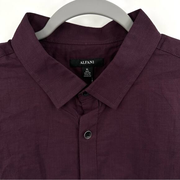 Alfani Pocket Button Down Dress Shirt in port Size XL - Picture 3 of 7
